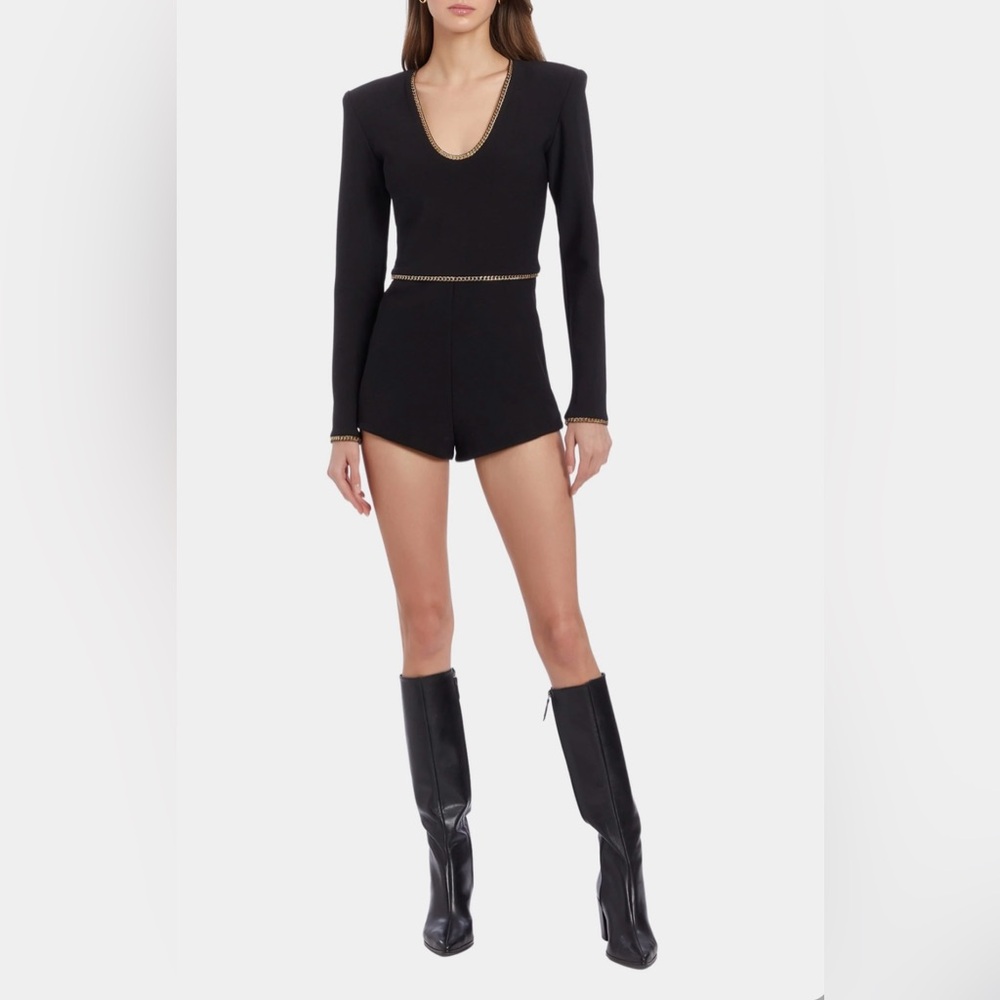 Amanda Uprichard Black High Waist Jumpsuit